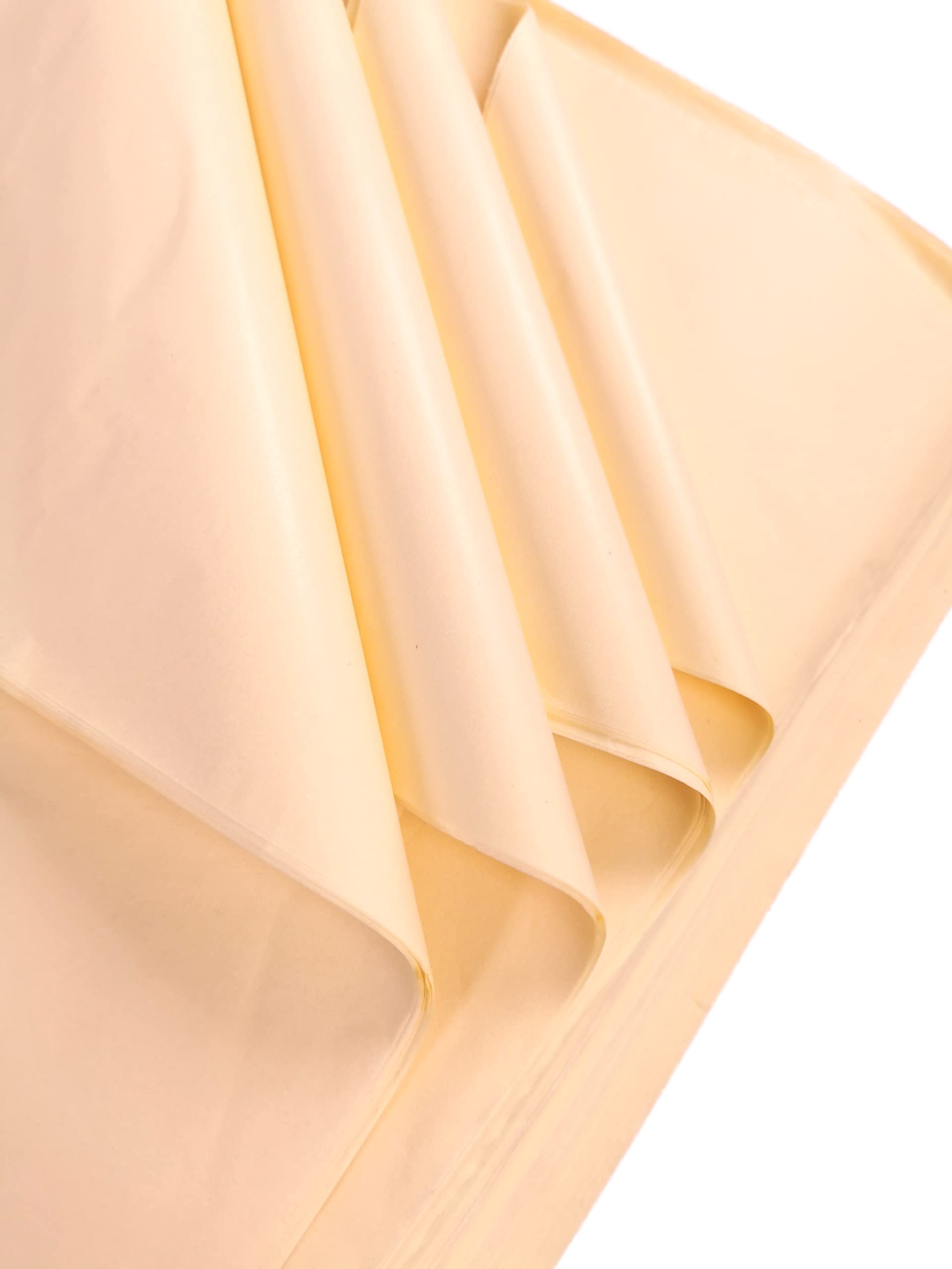 Cream Tissue Paper Sheets for Wrapping 60 Large Sheets, Acid Free Art Paper, Perfect for Gift Wrap, Storage, Packing, Art & Craft Bulk Pack Archiving Shredding 70 x 50cm Sheet Size
