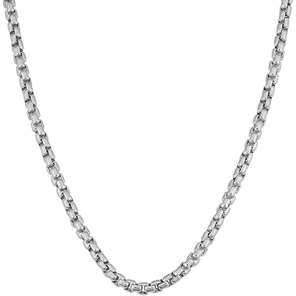 Savlano 925 Sterling Silver 5.5-6.5MM Boxed Anchor Link Necklace