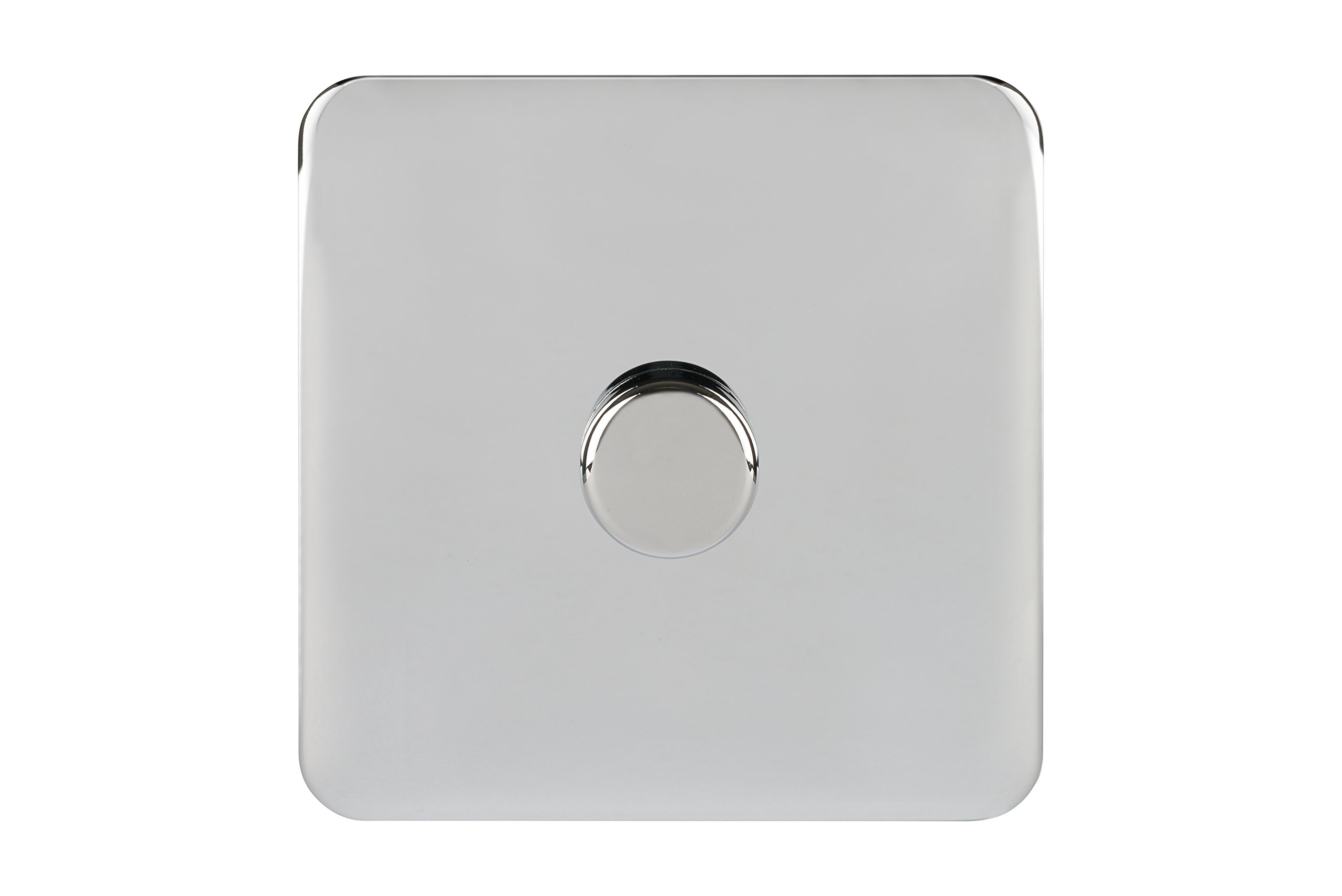 Schneider Electric GGBL6012LPCS Lisse Screwless Deco LED Dimmer 1G 2W 100W/VA PC, 100 W, 240 V, Polished Chrome
