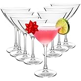 D'Eco Unbreakable Tritan Martini Glasses, 9 oz (Set of 8)- Crystal-Clear, BPA-Free Glasses for Espressos & Dirty Martinis - Cocktail Glasses for Entertaining & Holiday Parties- Xmas Must Have Gift Set