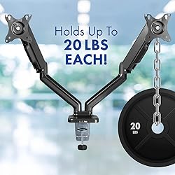 Stellar Mounts Dual Spring LCD Monitor Arms with