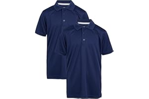 Galaxy by Harvic Polo Shirts for Boys - 2 Pack Short Sleeve Button Up Shirts for Boys Polo Shirt School Uniform (Size 8-20)