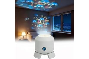 Dynamic Rotating LED Projector Light, Ocean Projector Light with 360° Rotating Wave Effect, Adjustable Brightness, Colour Cha