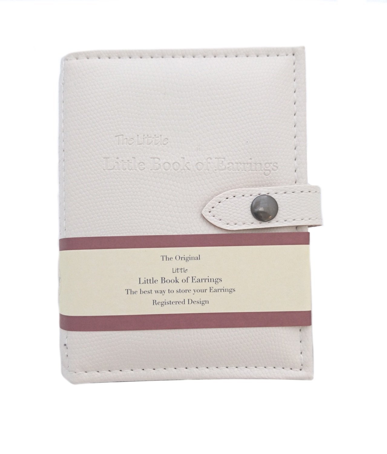 Little Little Book Of Earrings Storage - Small Mock Crocodile Ivory