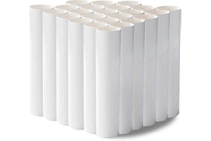GENIE CRAFTS White Cardboard Tubes for Crafts (1.75 x 8 in, 24 Pack)