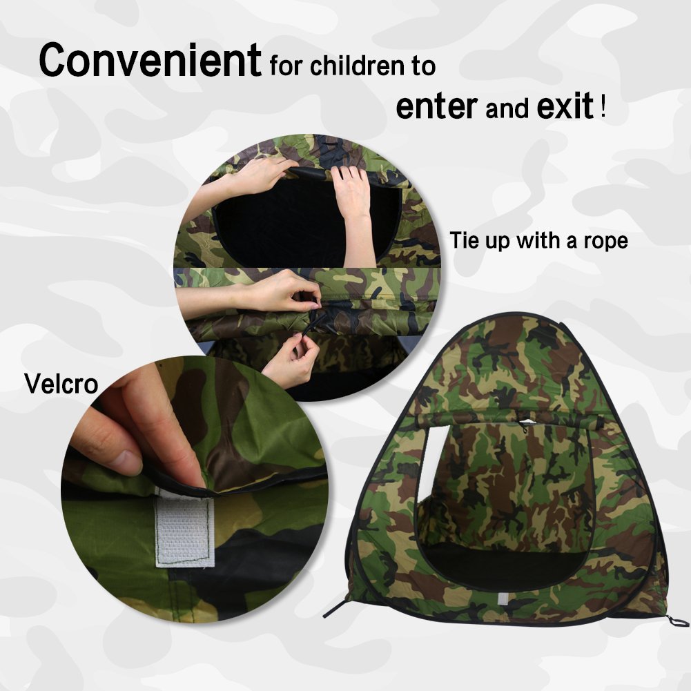 Nuheby Kids Tent Play Tent for Kids Garden Toys Foldable Playhouse Tent Girls with Cool Camouflage Pattern Design Outdoor toys Boy Tent for 3 4 5 Years Old
