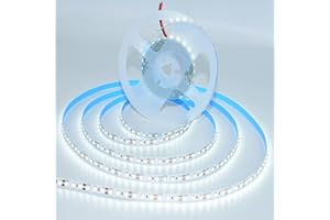 SUYOOULIN LED Strip Lights, 30000LM AC110V/120V 33ft/10m SMD 2835 1200 LEDs Light Strips, High Voltage Flexible Non-Waterproof LED Ribbon for Christmas Home Kitchen Indoor Decor(Cold White 6500K)