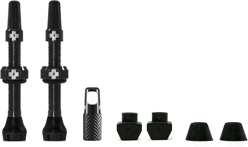 Muc-Off Tubeless Valves V2 7075 Aluminium Presta Valves with Core Removal Tool