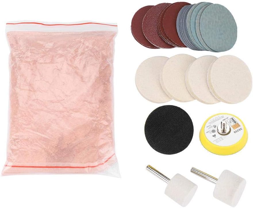 Kit de rayures pour le polissage du verre Jadpes Deep Scratch Remover Disques abrasifs de dioxyde de c/&eacute;rique Coussin en feutre polonais pour pare-brise de voiture