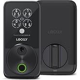 Lockly Secure Pro Zeno Wi-Fi Deadbolt Smart Lock with Apple Home Key | Fingerprint Keyless Entry Door Lock, PIN Genie Keypad, APP Control, Alexa and Google Assistant Compatible,IP65 , Zinc Alloy