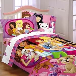 Amazon.com: Lego Friends Comforter Sheets Set Twin 4 Piece