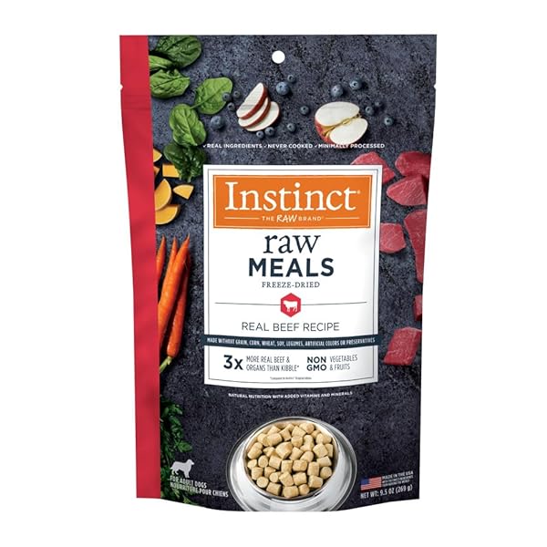 RAW MEALS FREEZE-DRIED BEEF DOG FOOD, 9.5 OZ. BAG