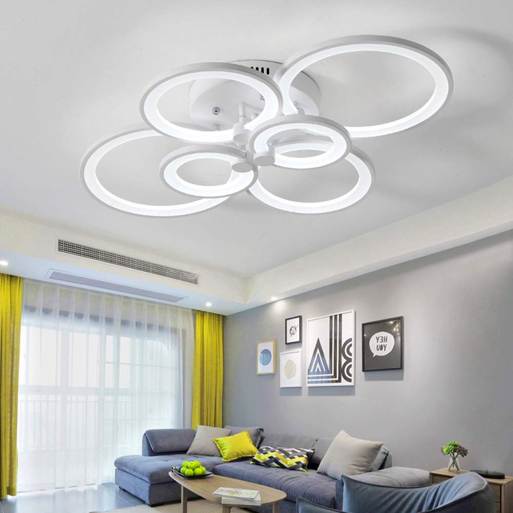 Dimmable 8 Tetes Onlt Led Moderne Plafonnier Led Panneau Lumineux Moderne Lampe Plafonnier Lustre Bureau Led Acrylique Lampe De Plafond Bureau Salle A Manger Salon Et De Restaurant Plafonniers Luminaires Interieur