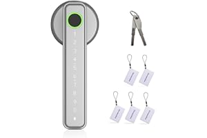 EKWANSETION Fingerprint Door Lock Smart Door Lock with Keypad Keyless Entry Door Lock with Handle for Home Hotel Office Apartment Bedroom (Silver)