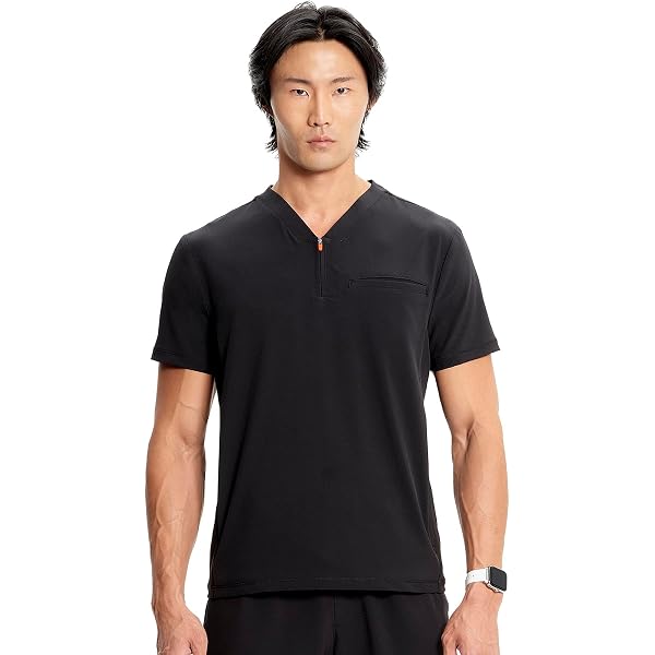 Dickies Top Uomo Con Tasche Sul Petto E Cerniera – Scrub Professionale Morbido E Traspirante, DK865