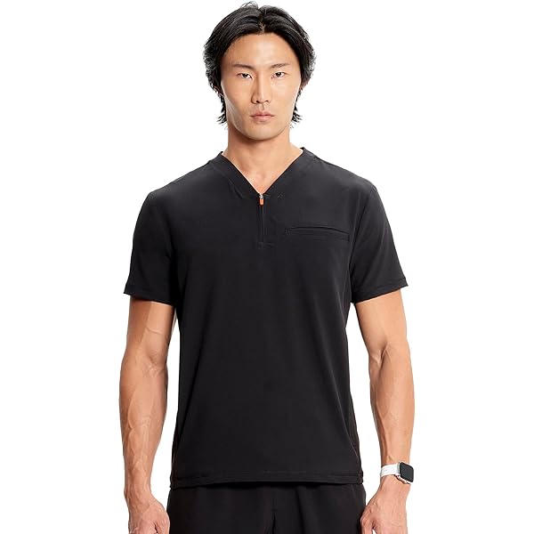 Dickies Top Uomo Con Tasche Sul Petto E Cerniera – Scrub Professionale Morbido E Traspirante, DK865