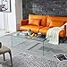 PeachLeaf Glass Coffee Table, 39.3