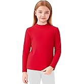 Dreammonkey Girls Mock Turtleneck Long Sleeve Shirt Basic Base Layer Casual Tee Tops for Toddler Kids 2T-13Y