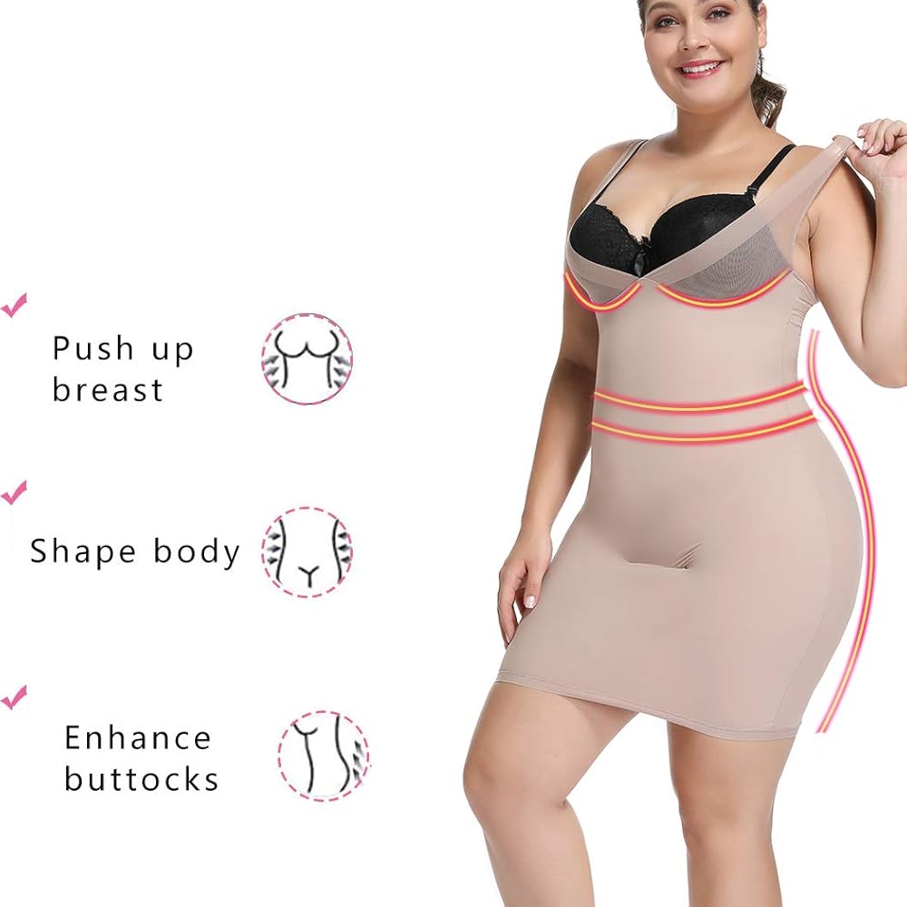Sexy Seamless Full Body Control Slips Underwear Dress Women Shapewear