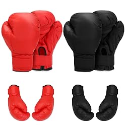 2 Pairs Boxing Gloves Kickboxing Gloves For Men Women Beginner Professional Shockproof Leather Sparring Training Gloves Set Mma Gloves