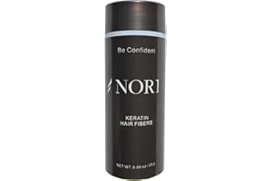 Nor1 Keratin Hair Building Fibers: Natural Instant Hair Filler and Thickener for Men and Women - Completely Cover Up and Conceal Thinning Areas or Bald Spot - 25 grams