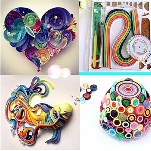 New 1 Set DIY Quilling Tool Origami Template Paper Pen Mould Tweezer Needles Random Color By Letbo