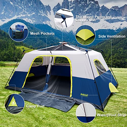 BeyondHOME Instant Cabin Tent, 10 Person Camping Tent Setup in 60