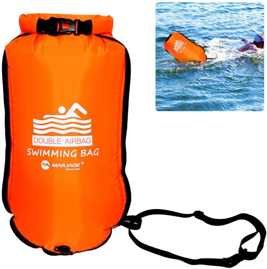 Msrlassn Swim Buoy, Highly Visible Swim Bubble Safety Buoy Tow Float