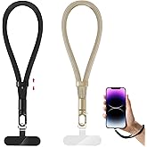 knIykmr Phone Lanyard, 2 Pack Adjustable Cell Phone Lanyard Strap, Hand Wrist Strap Lanyard with Tether Tabs for Smartphones