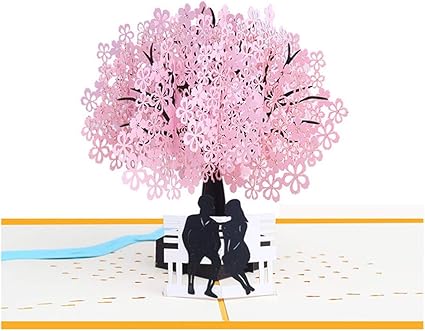 Amazon グリーティングカード 3d 立体 和風 桜咲く 寄せ書き ギフト 桜祭り 母の日 結婚祝い 誕生日用 恋人 桜 グリーティングカード 文房具 オフィス用品