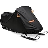 AUTOLION Snowmobile Cover, 420D Durable Oxford Fabric Waterproof sled ski Cover with Reflective Handles, Elastic Bottom Can B