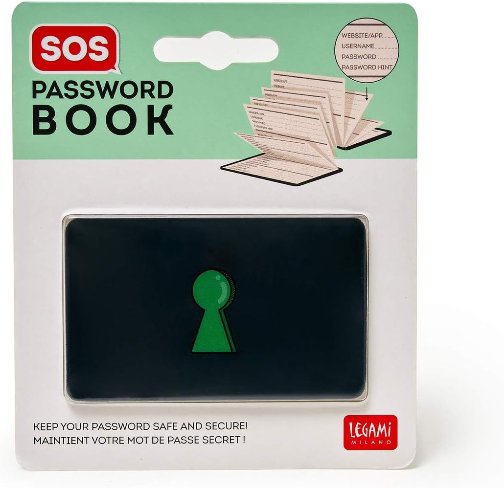 Legami, Book for Organizing Username and Password 8.2 x 5 cm, Sos Password Book - Image 5