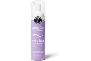 Function of Beauty Wavy Hair Mousse for Styling - Anti-Frizz Hair Styler Adds Volume & Defines Natural Waves - Volumizing & Texturizing Lightweight Styling Foam with Flexible Hold - Hair Care Products