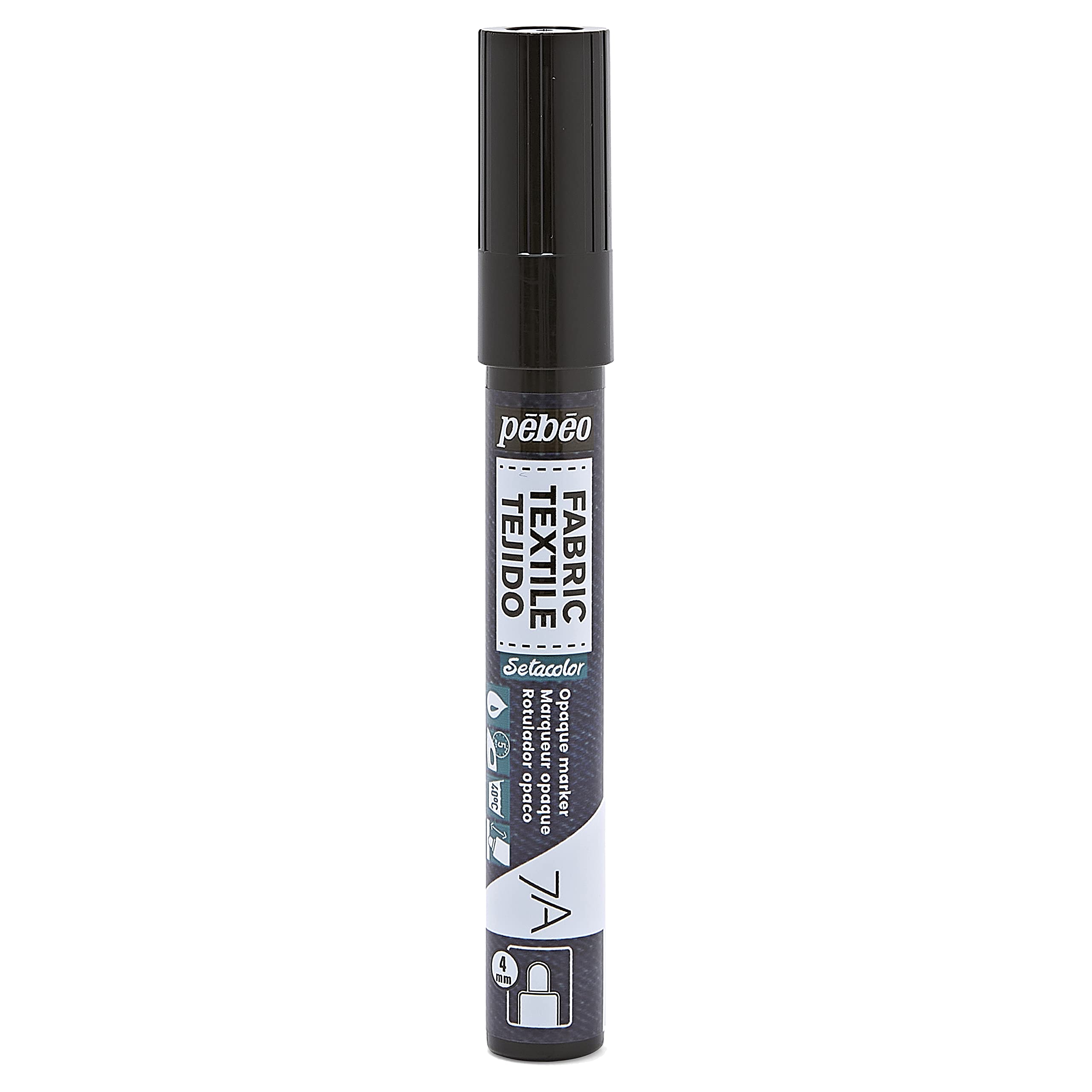 Pebeo 7A Opaque Black Fabric Marker - 4M