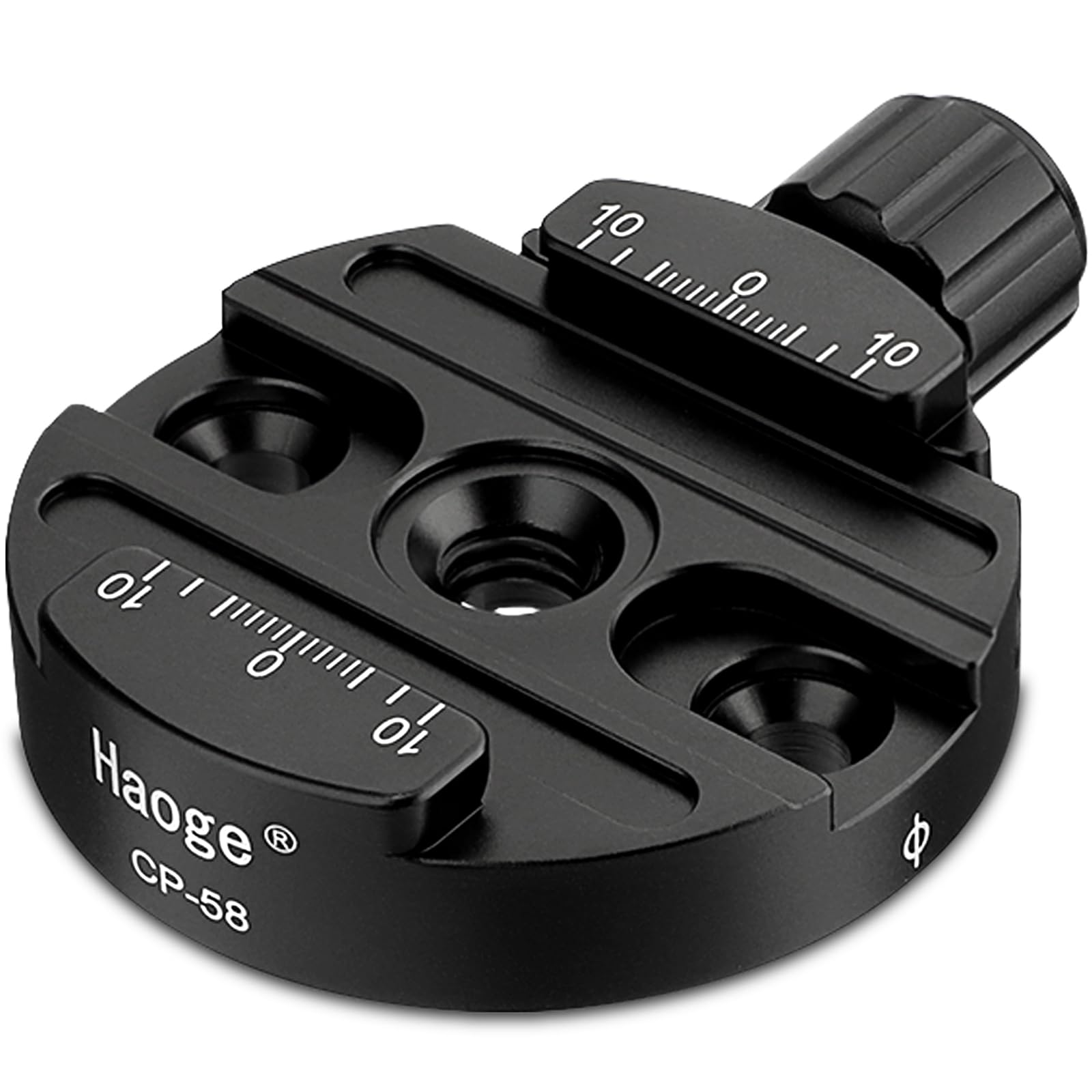Haoge CP-58 58mm Screw Knob Quick Release Clamp Adapter Mount for Quick Release QR Plate Camera Tripod Ballhead Monopod Ball Head Fit Arca Swiss