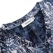 Sixother Womens Tie Dye Tunics Summer Casual Short Sleeves Tops V Neck Blouses, Navy Blue, Size 2XL