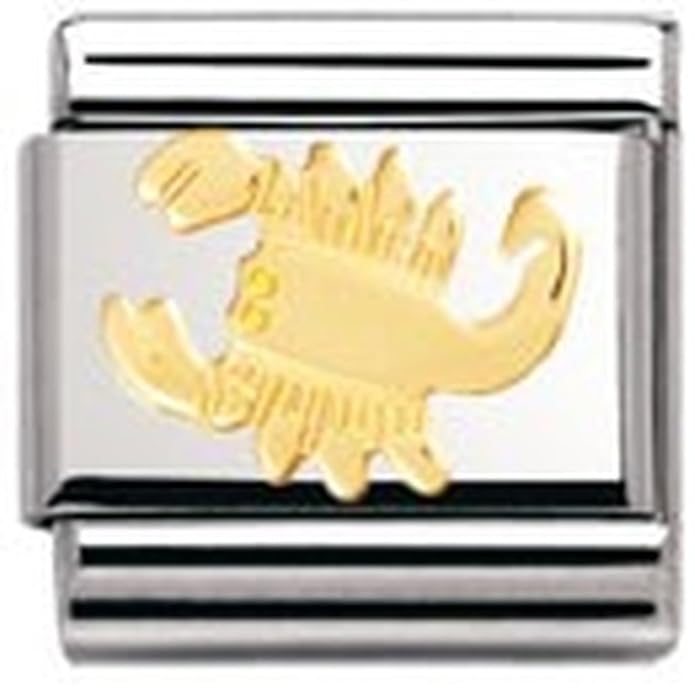 Nomination Composable Classic STERNZEICHEN Edelstahl und 18K-Gold (Skorpion) 030104