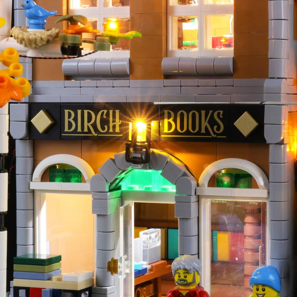 BRIKSMAX Led Lighting Kit for LEGO Bookshop Compatible with LEGO 10270 Building Blocks Model, Warm White, Yellow - Image 5