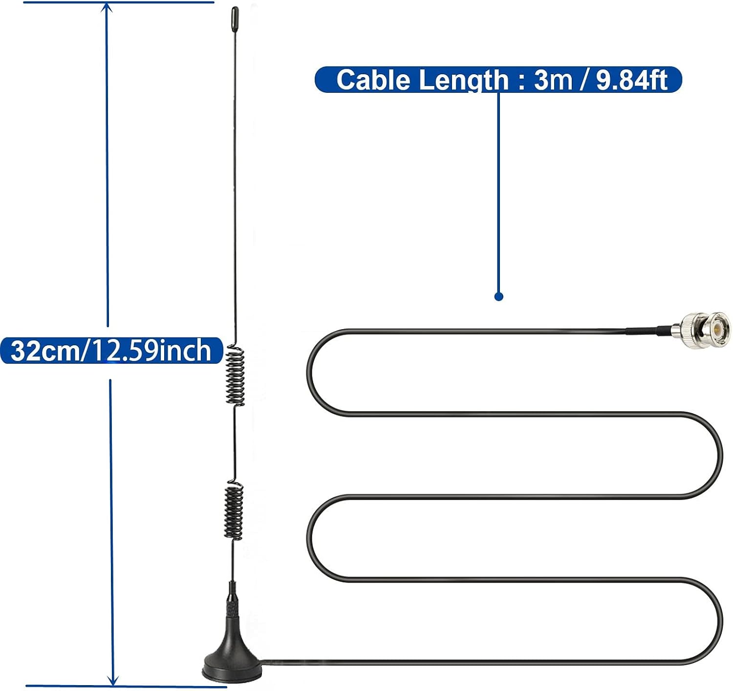 Bingfu VHF UHF Police Scanner Radio Ham Radio Home Mobile Radio Scanner