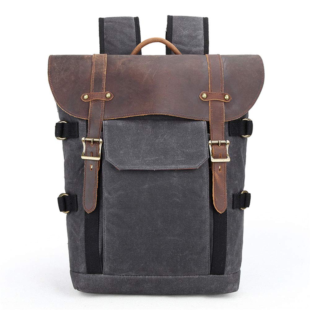 MUJING Mochila para cámara de Estilo Retro Lona Impermeable Bolso ...