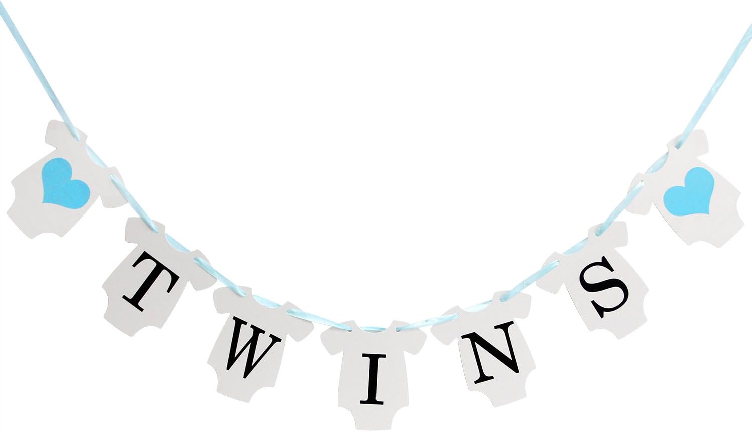 It's Twins Banner Baby Shower Decor, Gender Reveal, Oh Babies Party Decorations for Baby Boy 1st 2nd Birthday Banner Twin Boy Party Supplies