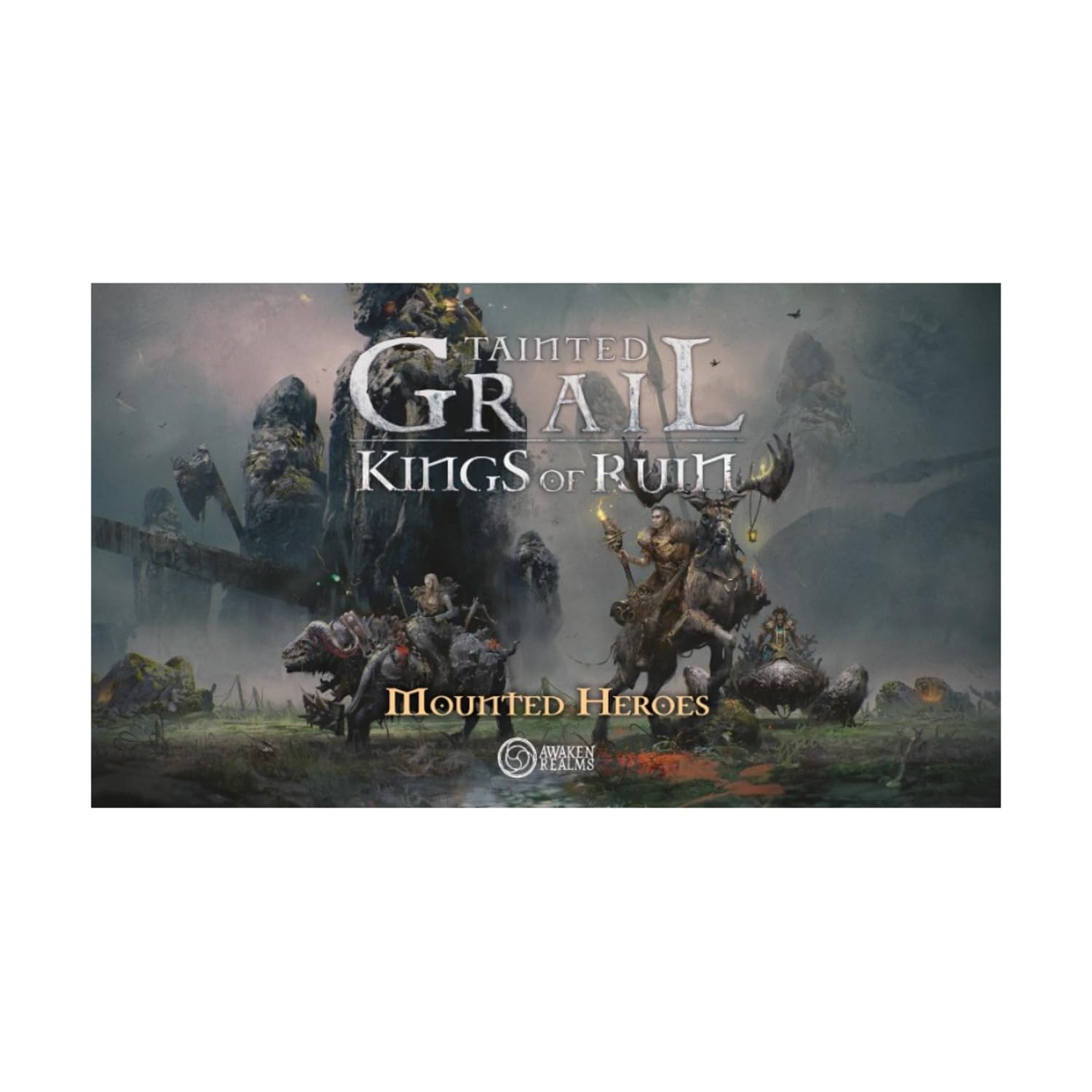 Awaken Realms | Tainted Grail: Kings of Ruin - Mounted Heroes | Miniatures Board Game | Ages 14+ | 1-4 Players | 45-60 Minutes Playing Time