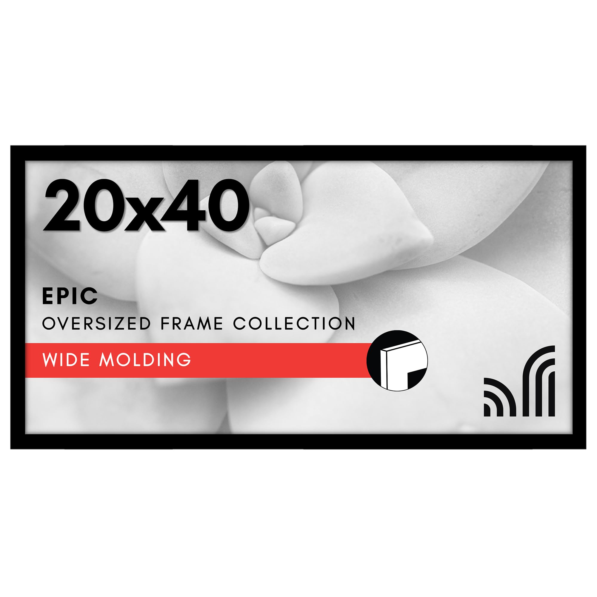 Photo 1 of **used***Americanflat 20x40 Picture Frame with Polished Plexiglass - Black Picture Frame - Wide Photo Frames Made of Engineered Wood for Vertical or Horizontal Wall Display - Epic Collection - Black