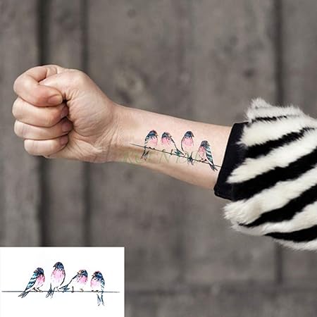 Tzxdbh 7pcs Autocollant De Tatouage Imperméable Fille Pied