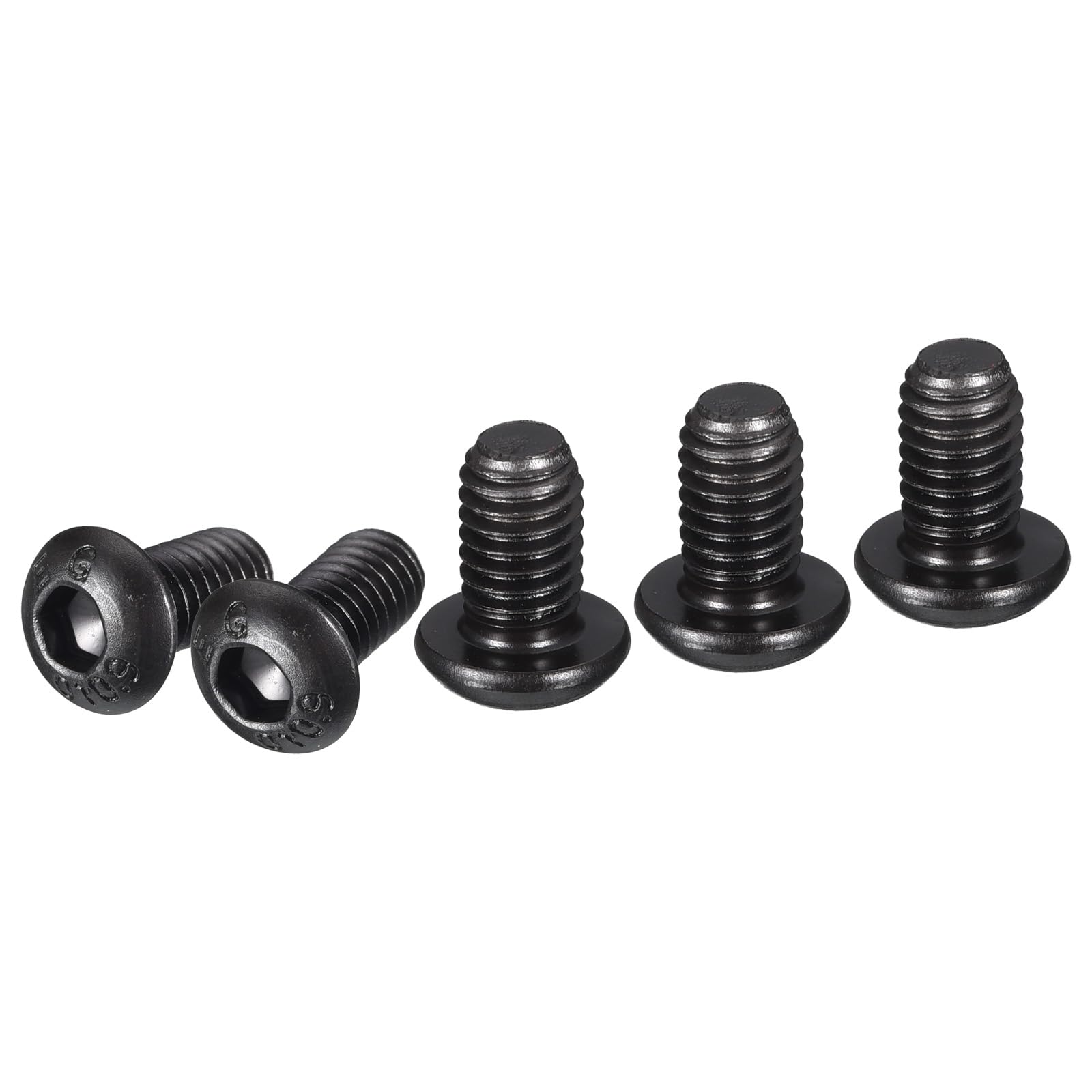 DTGN M6-1x10mm Button Head Socket Cap Screws - 25Pack - Good for Machine - Carbon Steel Black Oxide - Hex Drive Full Thread Fasteners — image 1