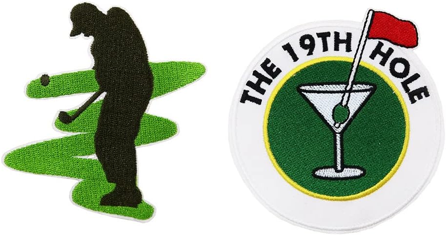 Mixed Media - Golf The 19th Hole Outdoors Sport Embroidered Iron On Patches Golf Shirt Bag Hats DIY