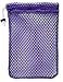 Mesh Stuff Bag - 11” x 15” - Durable Mesh Bag with Sliding Drawstring Cord Lock Closure. Great for Washing Delicates, Rinsing Beach Toys, Seashell Collecting or Scout Mess Bags. (Purple)
