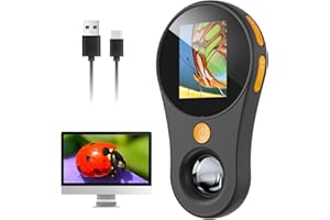 Macro Handheld Digital Microscope Fixed Focus, SKYBASIC 2" IPS Screen 500X Mini Microscope Camera Magnifying Glass, PC Compatible, Portable Pocket Microscopes for Kids Science Edu Fun Birthday Gifts
