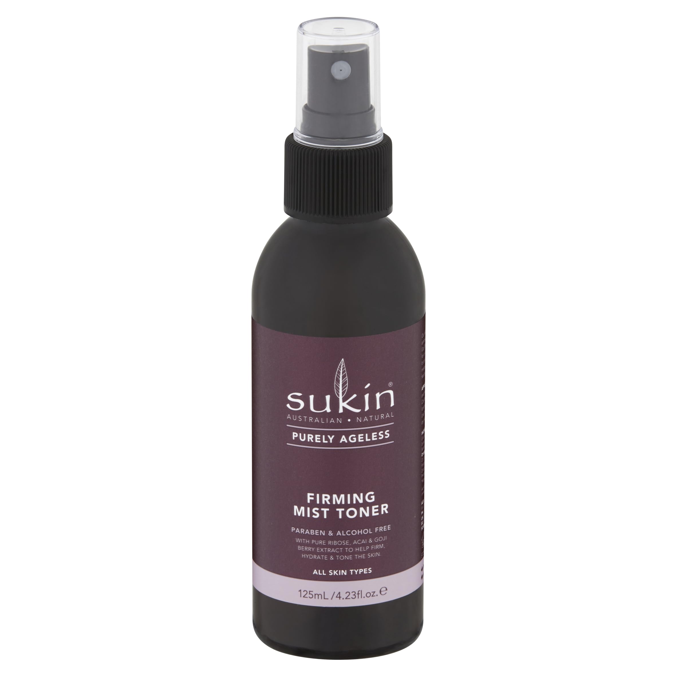 Sukin Purely Ageless Firming Mist Toner 125ml - antioxidant Blend to Help Hydrate & Firm Skin for a Smoother and Toned Appearance - Cruelty Free & Vegan Friendly.