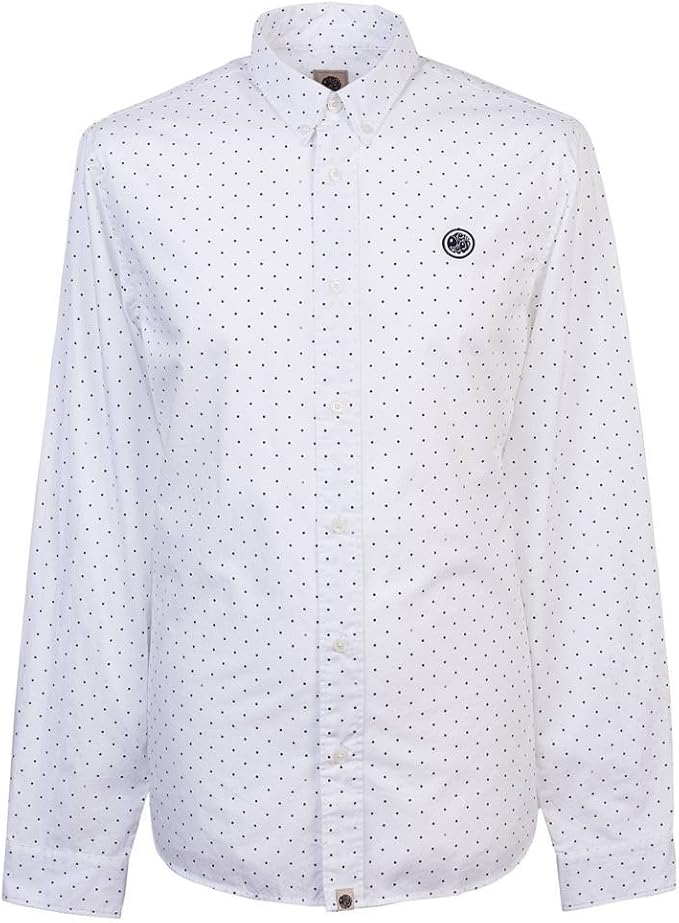 mens slim fit polka dot shirt
